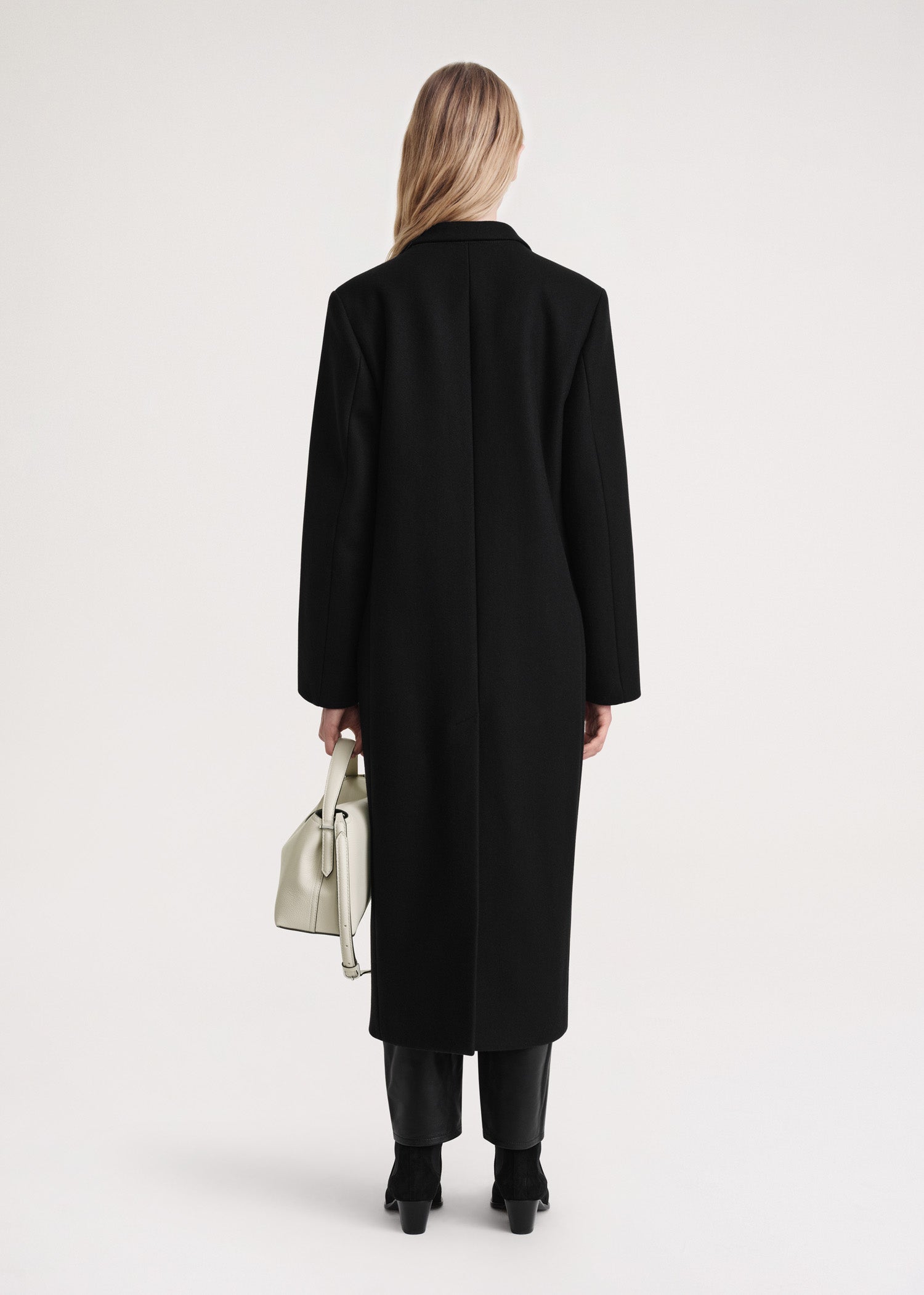 Tailored overcoat black