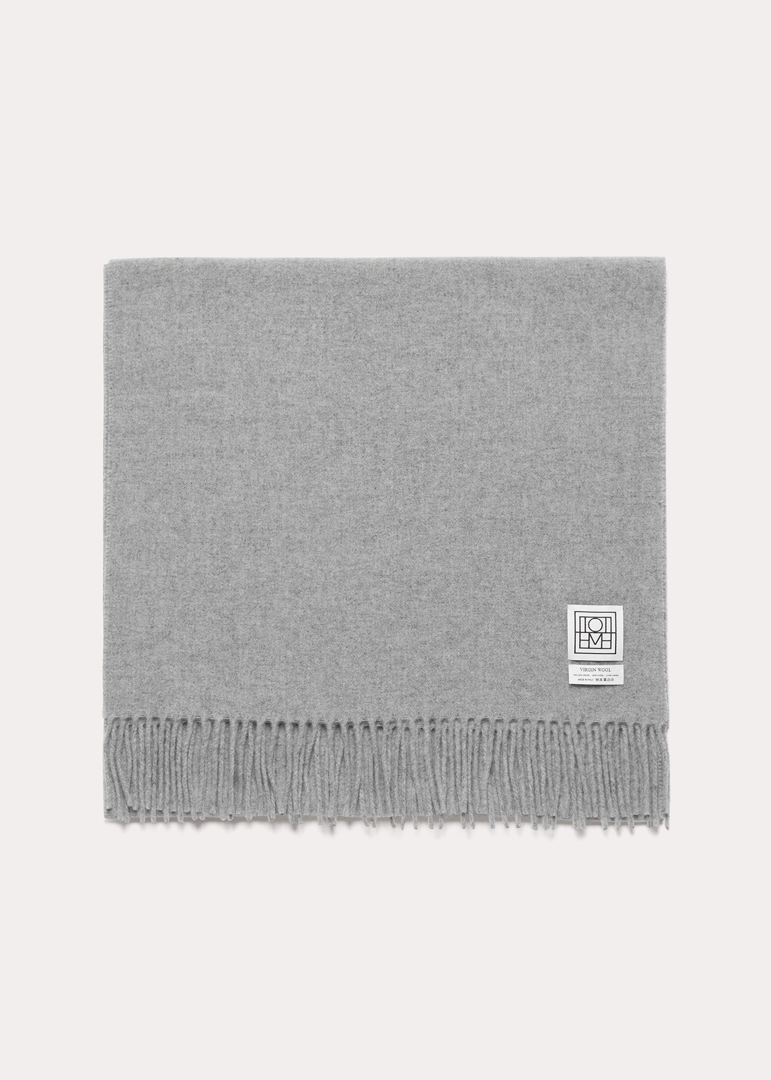 Classic wool scarf light grey mélange