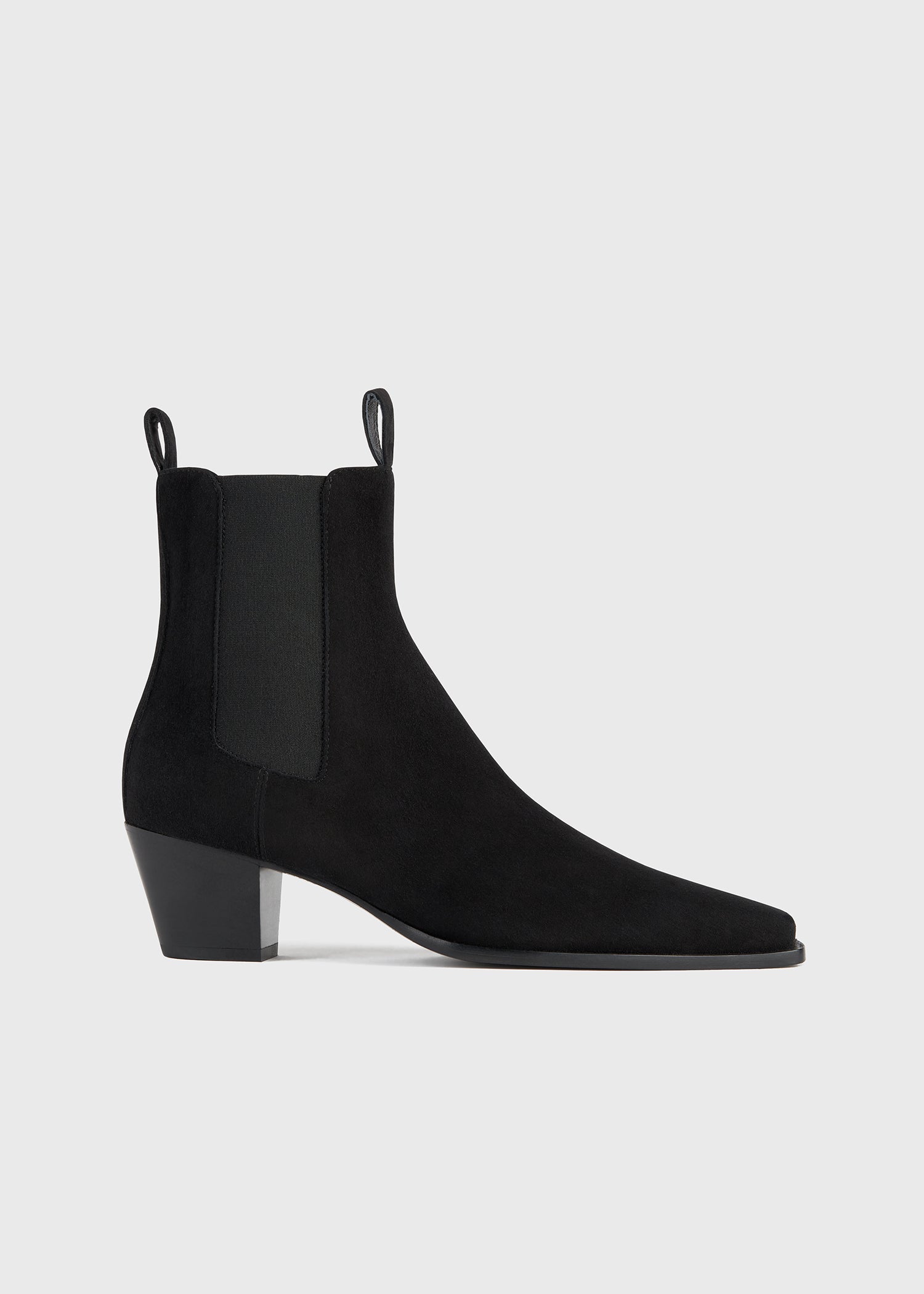 Suede city boots black from Toteme - $940