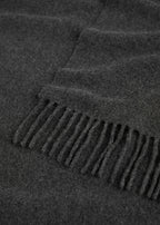 Classic wool scarf dark grey mélange