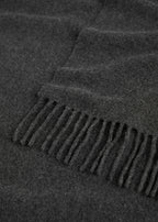 Classic wool scarf dark grey mélange
