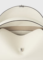 T-lock grained-leather top handle milk