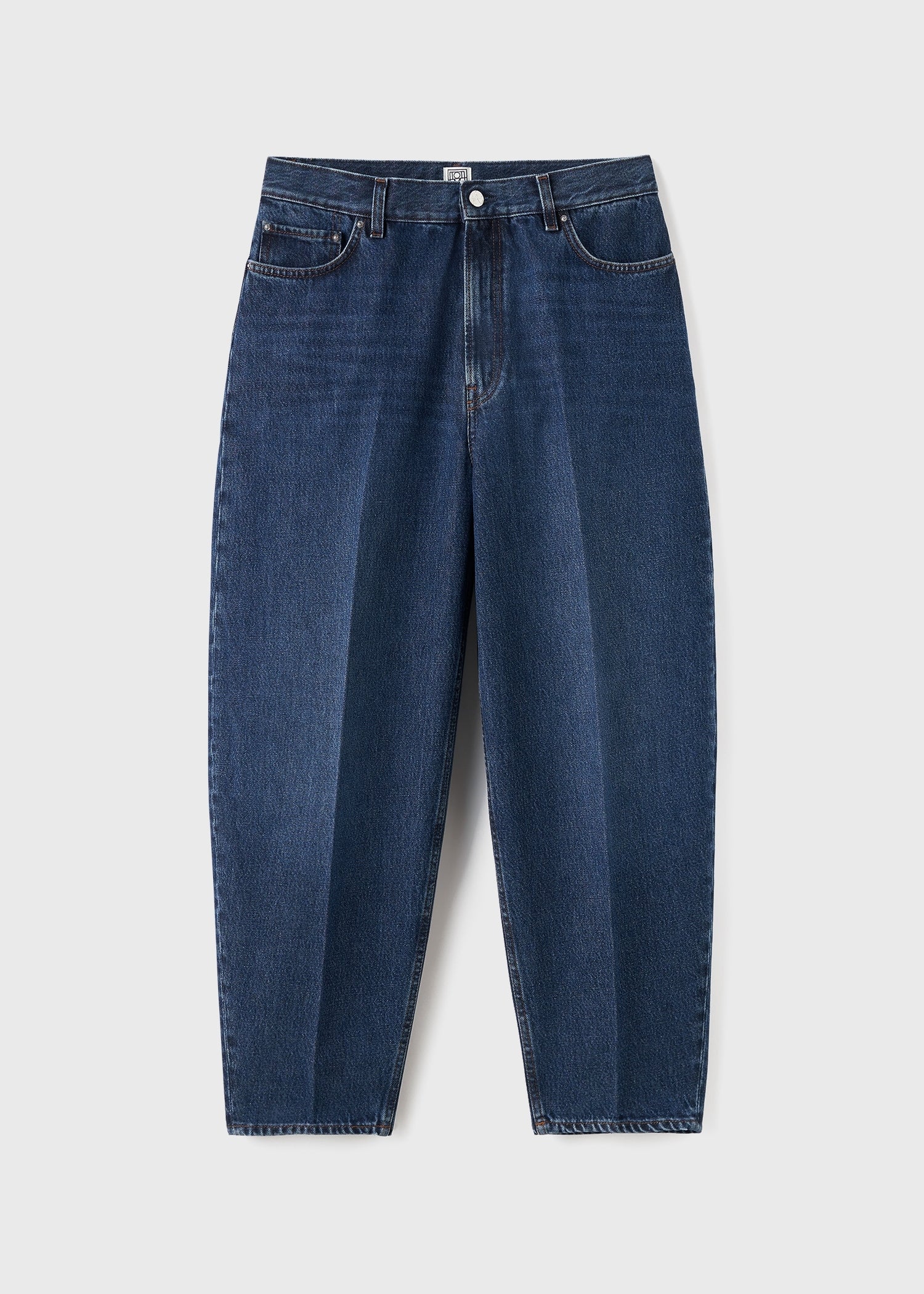 Wide tapered leg denim dark blue – TOTEME
