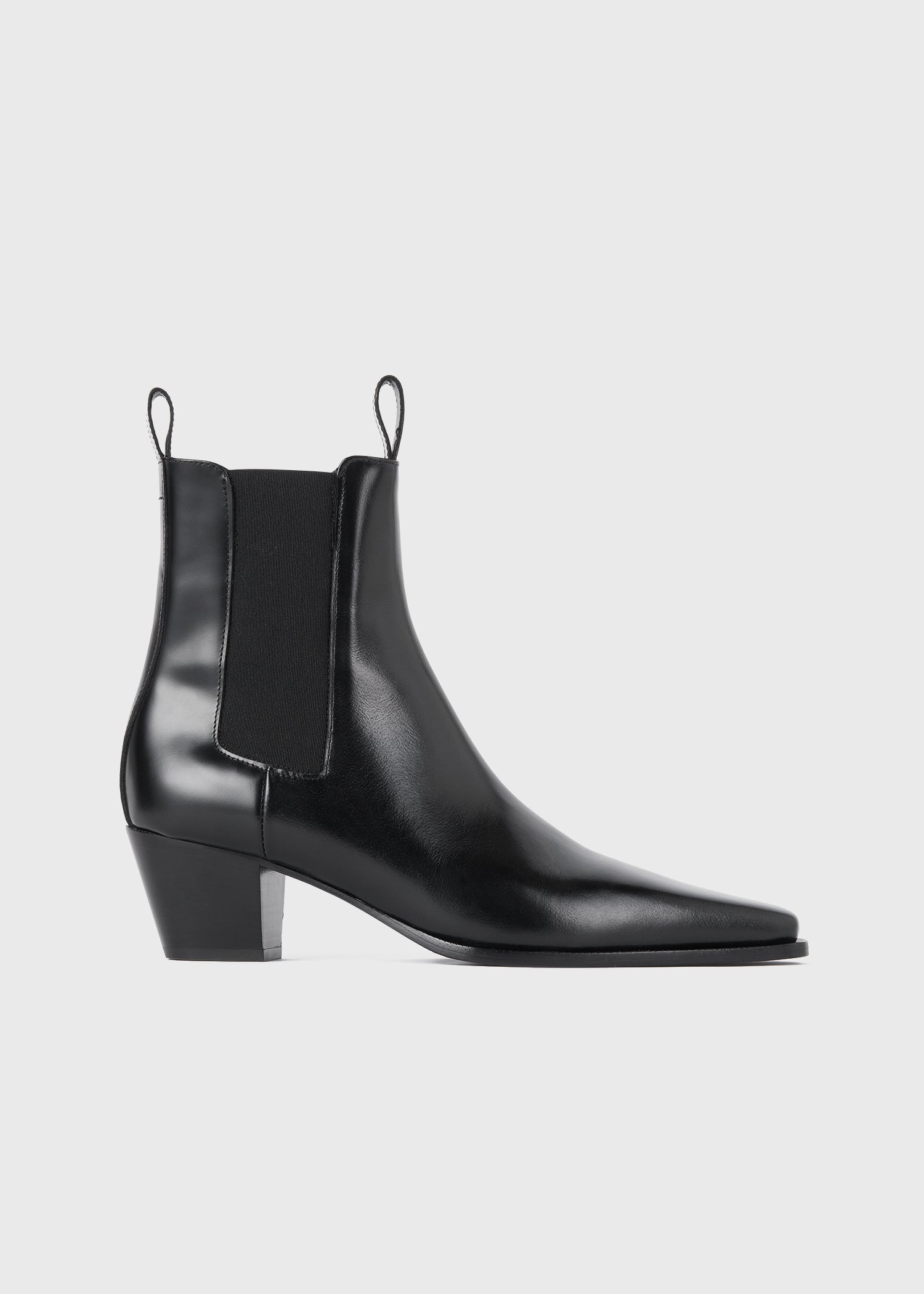 Leather city boots black from Toteme - $950