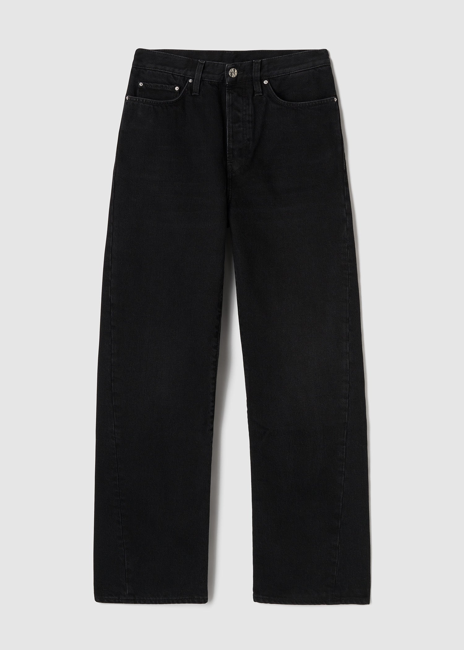 Twisted seam denim full length faded black