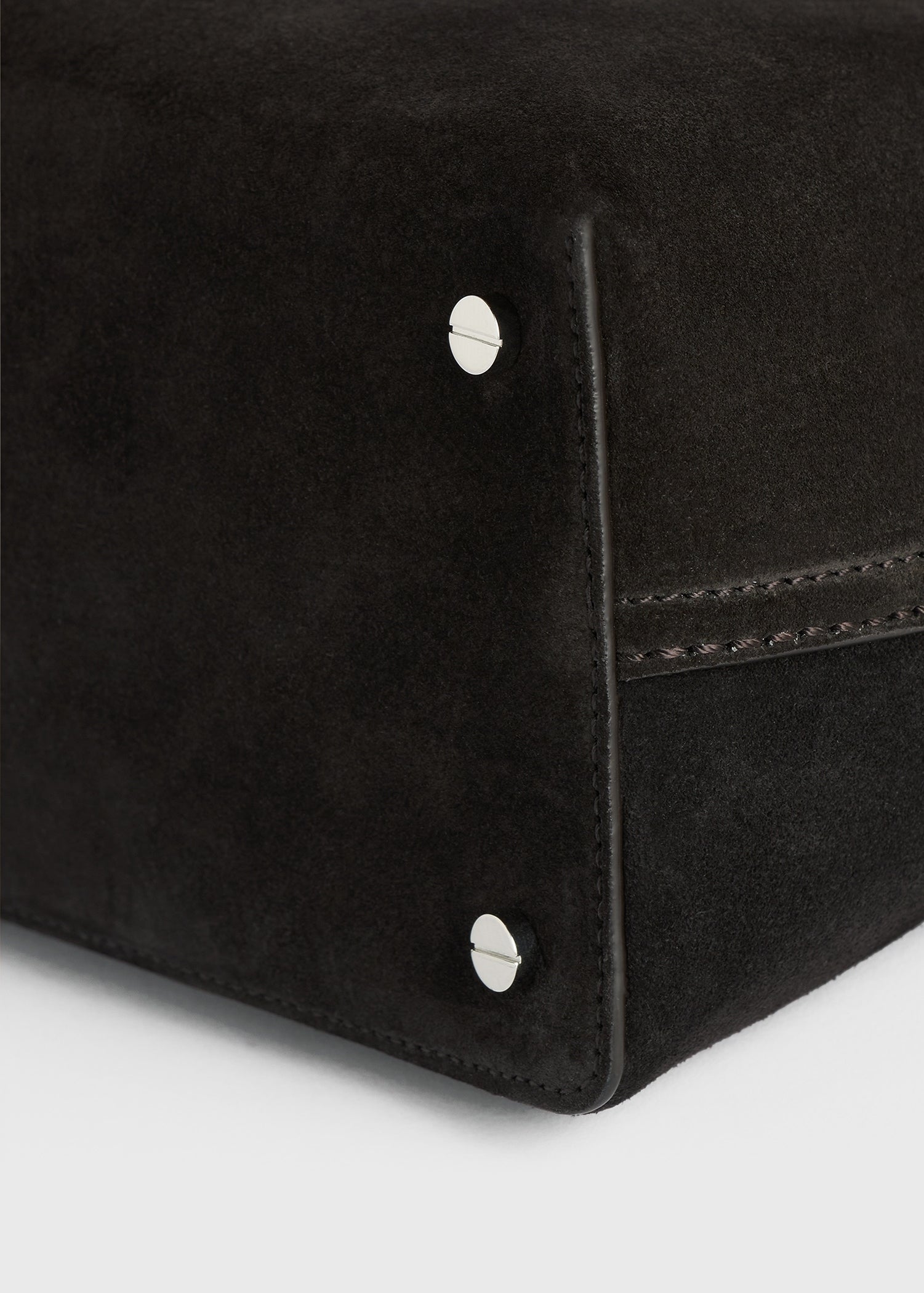 T-lock suede top handle espresso