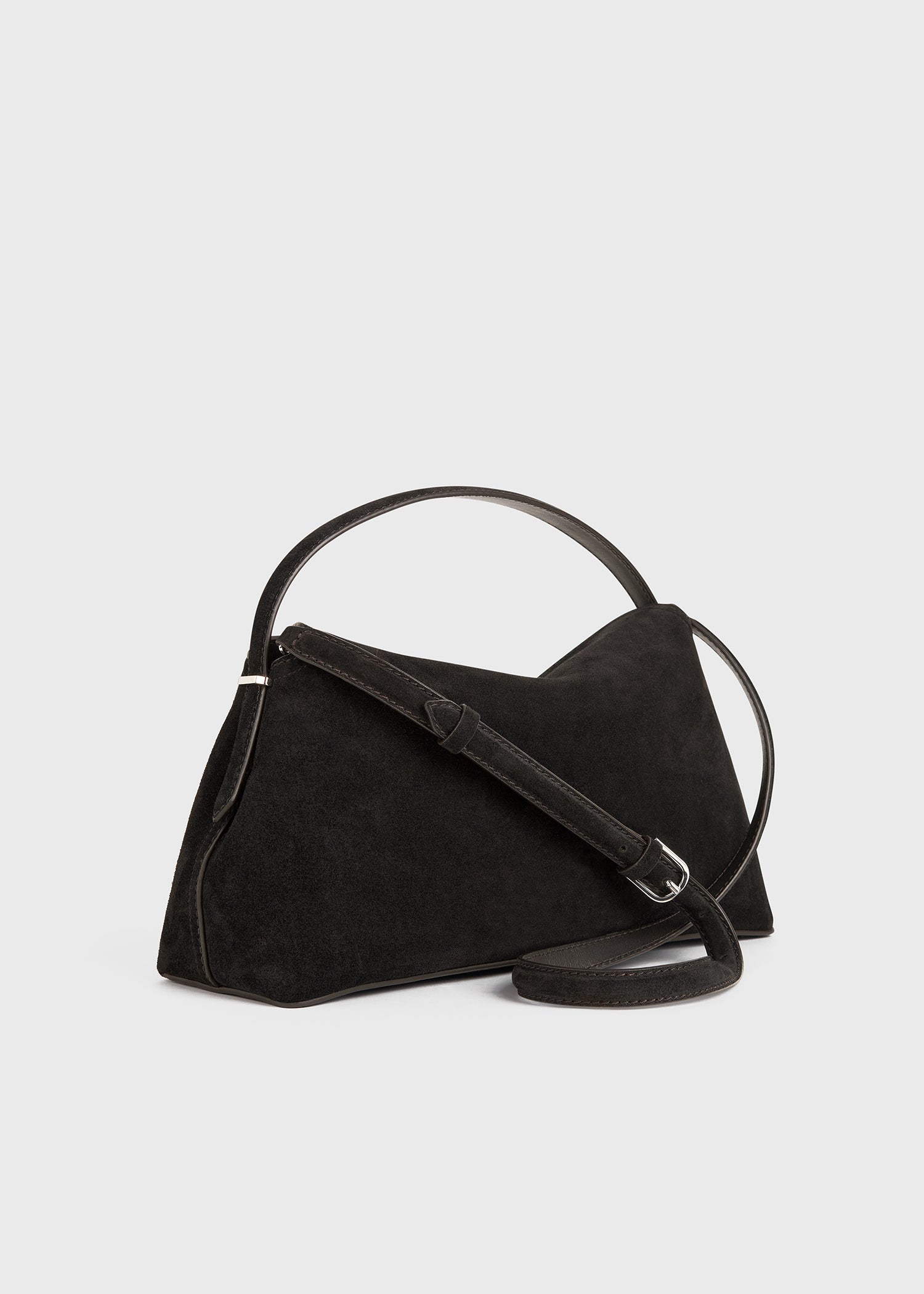 T-lock suede top handle espresso