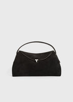 T-lock suede top handle espresso