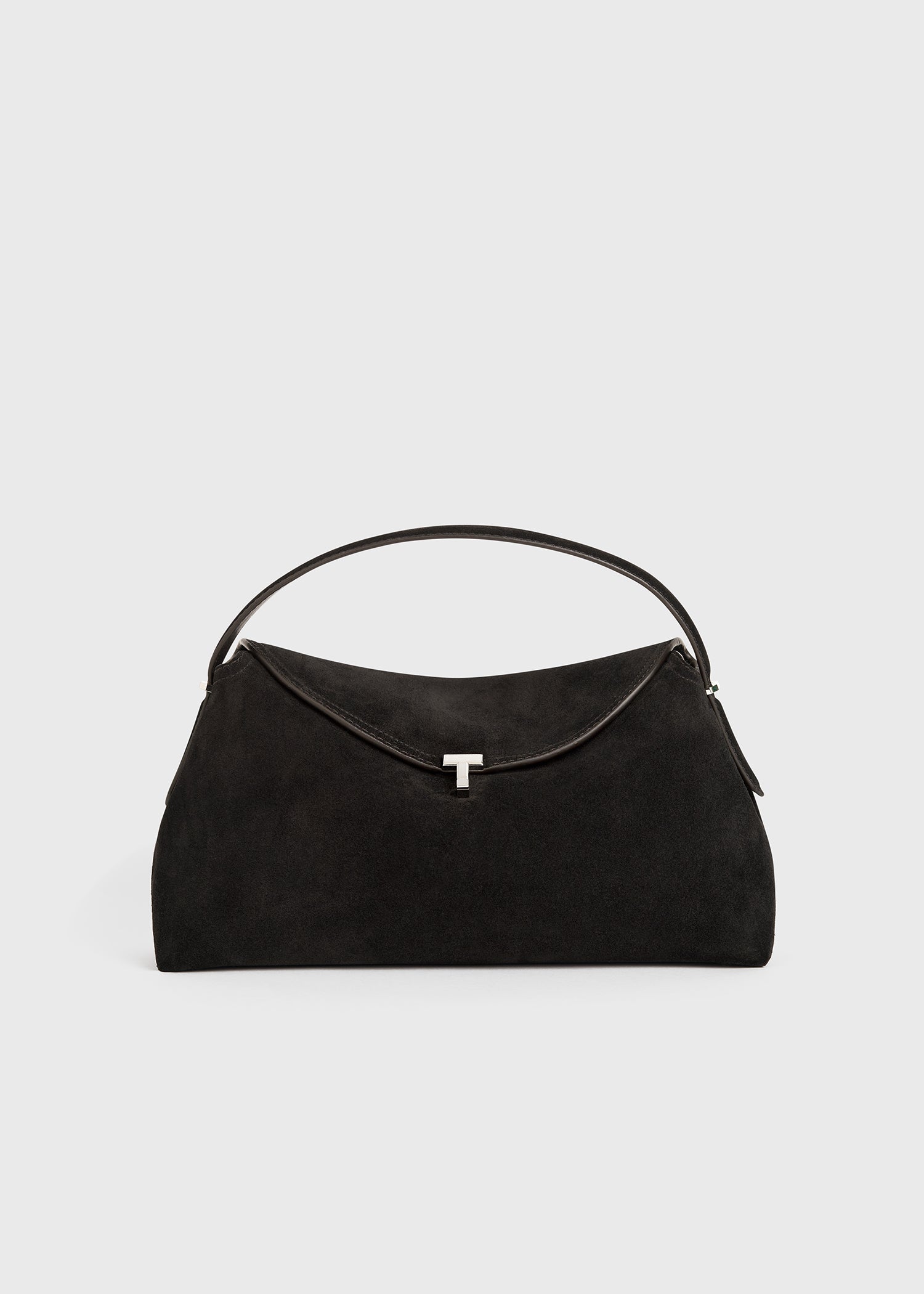 T-lock suede top handle espresso – TOTEME T-lock suede top handle espresso – TOTEME