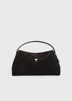 T-lock suede top handle espresso