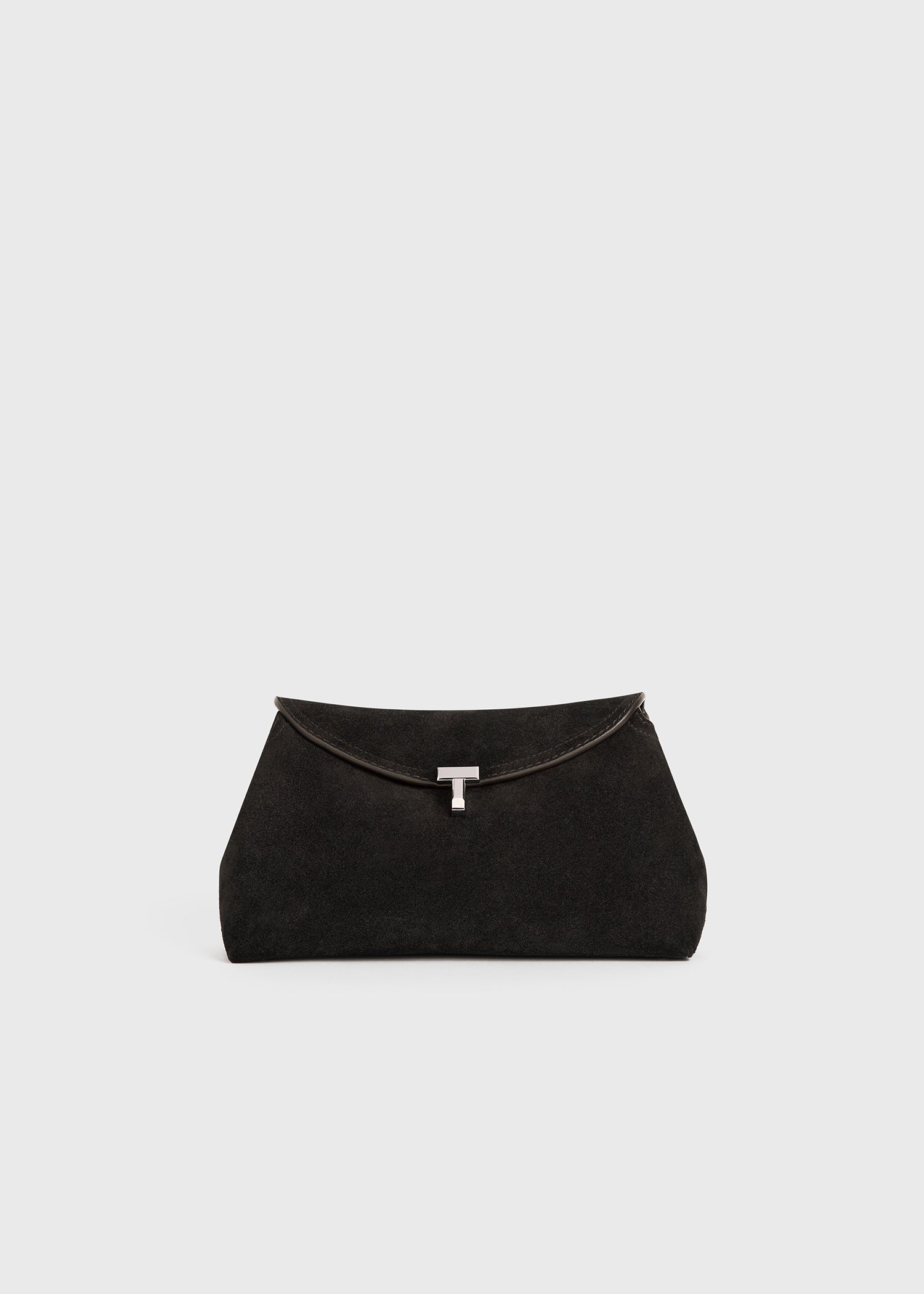 T-lock suede clutch espresso