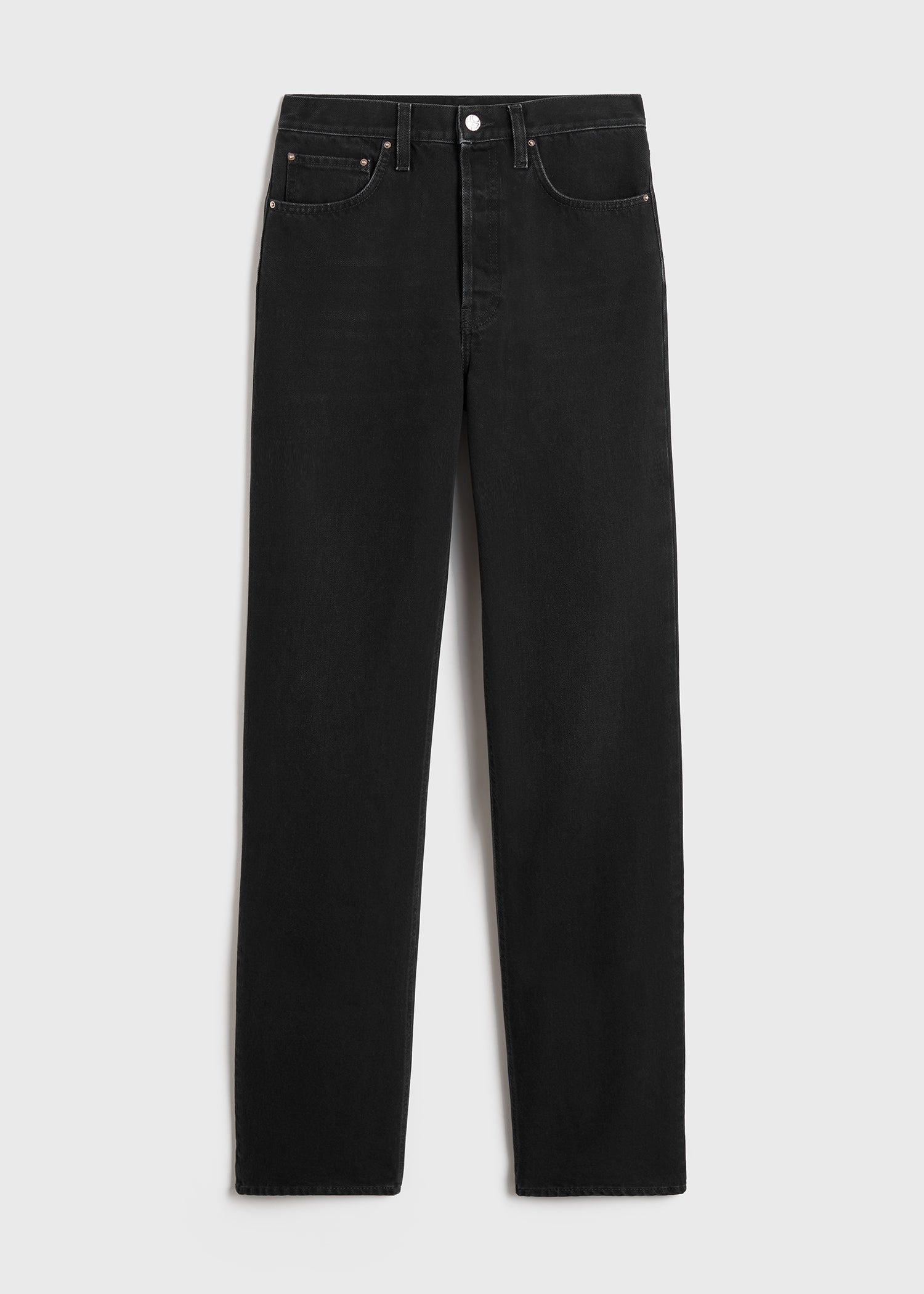 Classic cut denim full length faded black