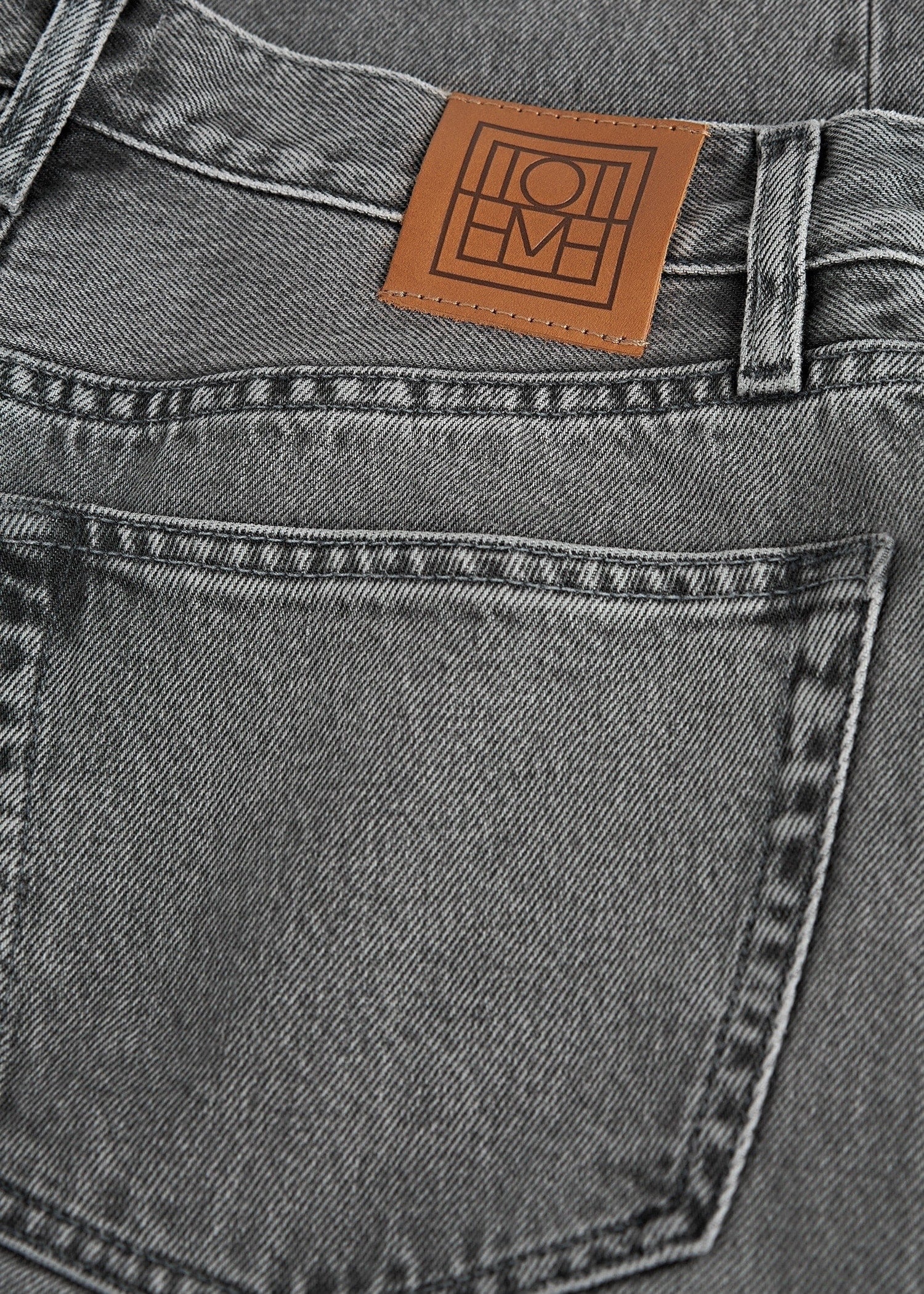 Twisted seam denim full length mid grey – TOTEME