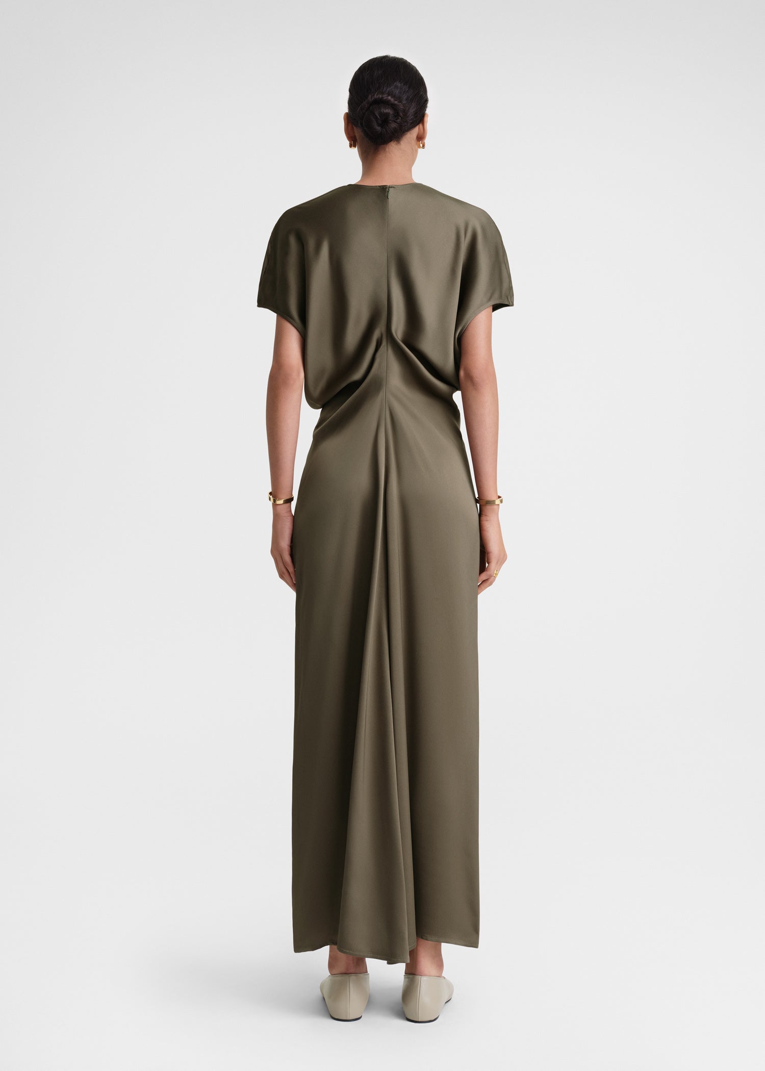 Slouch waist dress bay leaf