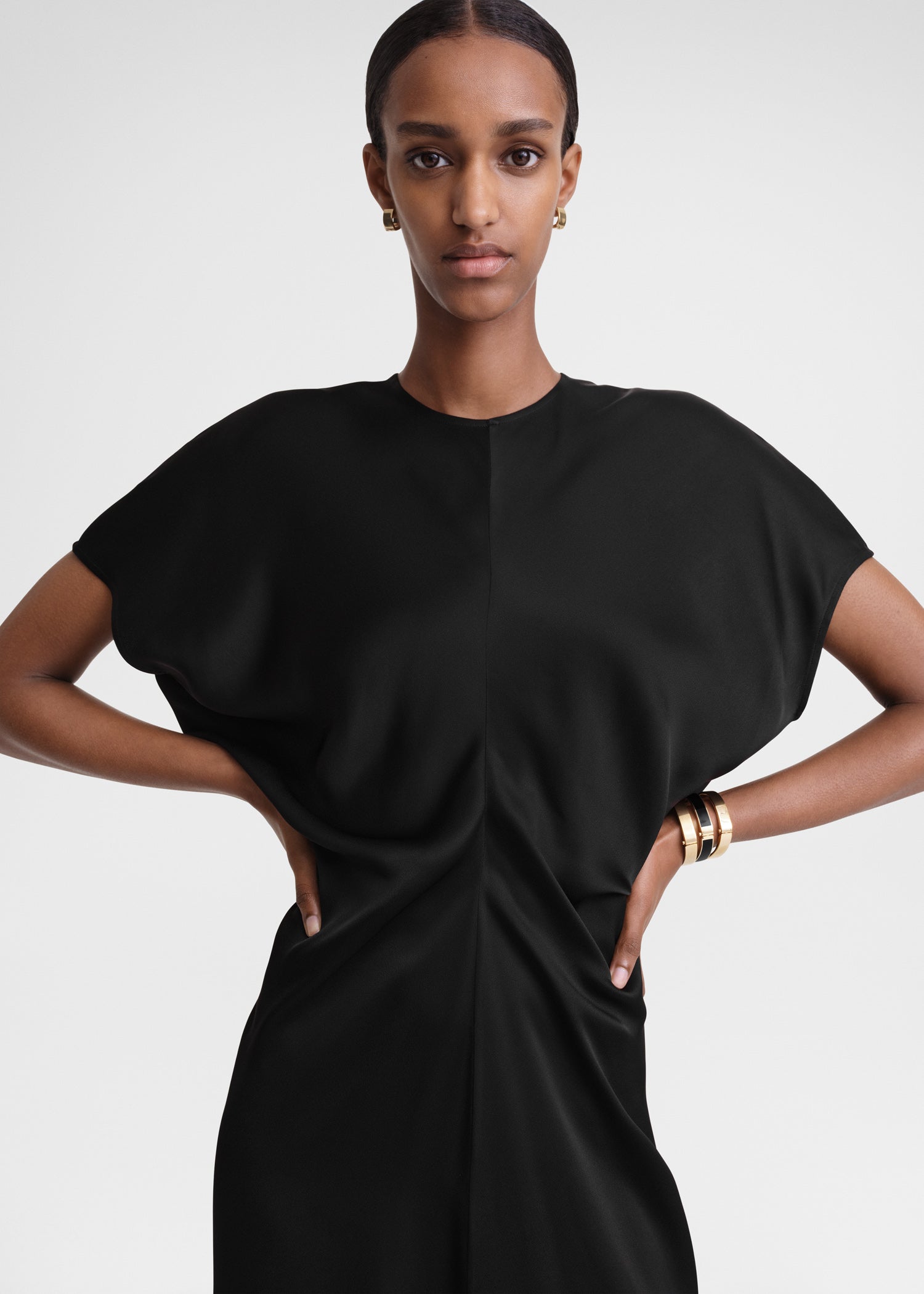 Slouch waist dress black TOTEME Slouch waist dress black TOTEME