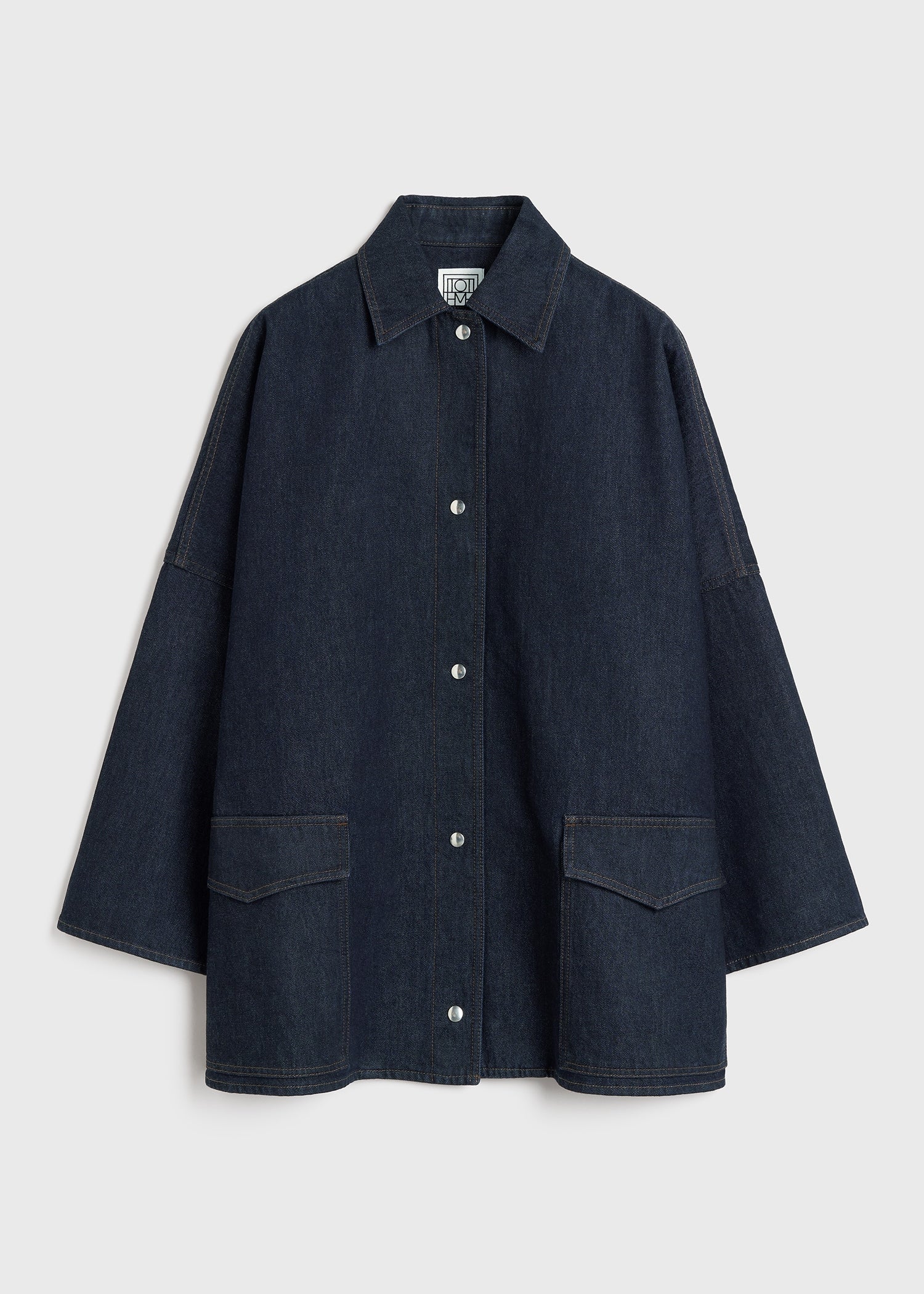 Denim overshirt jacket raw blue – TOTEME