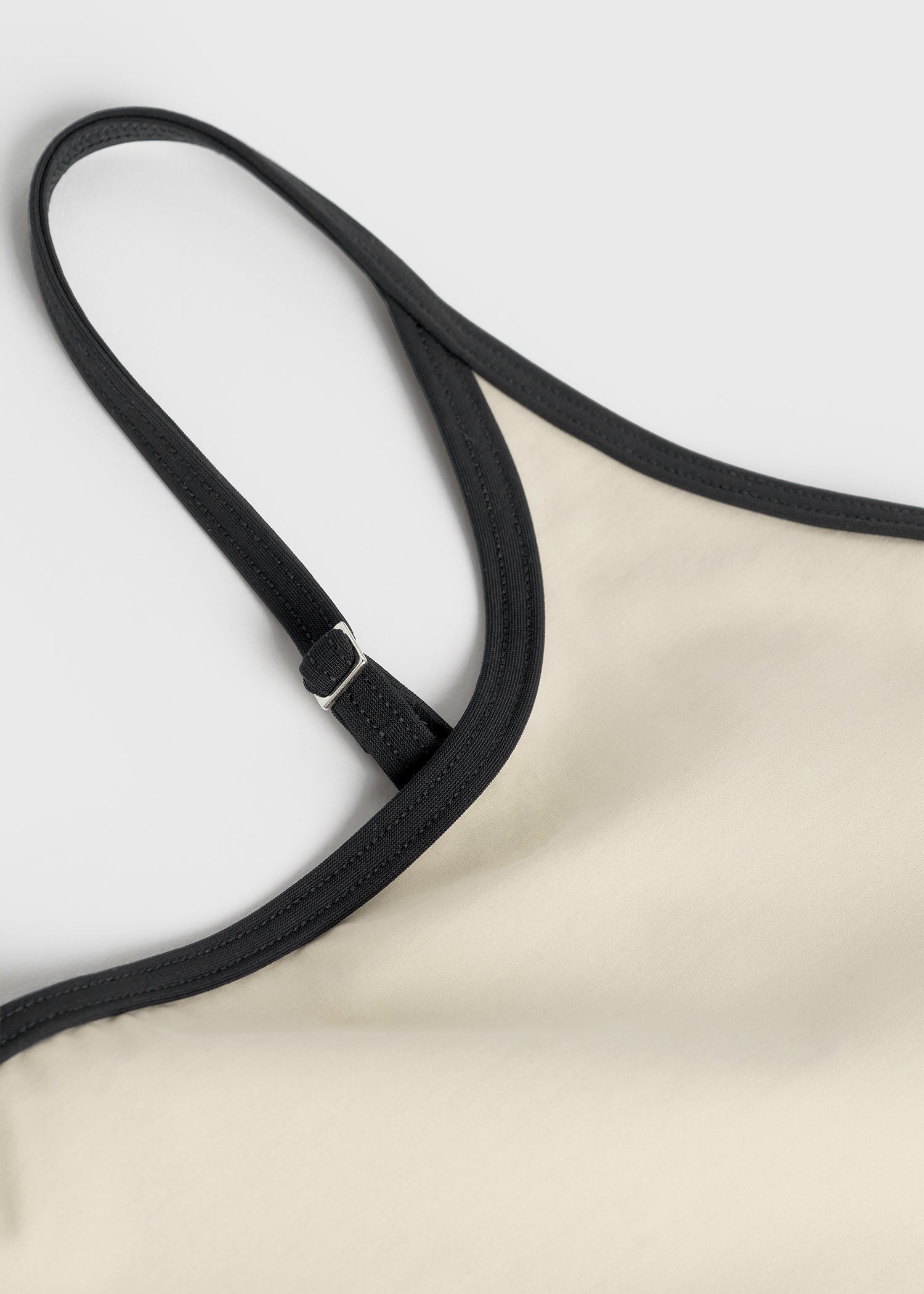 Stripe edge swimsuit light hay