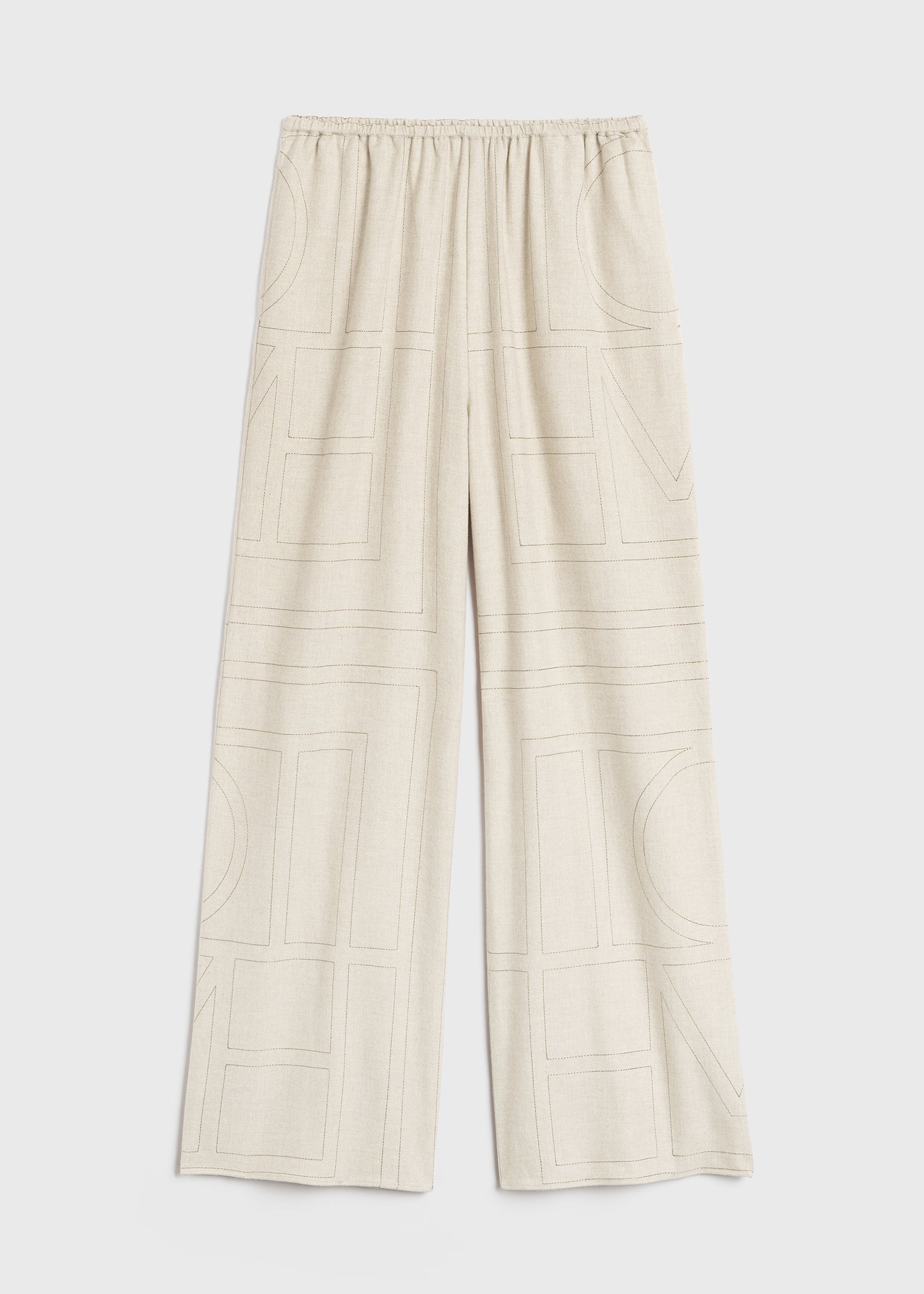 新品 TOTEME Monogram Flannel PJ BOTTOMS 32 Monogram flannel pj bottoms light beige melange – TOTEME