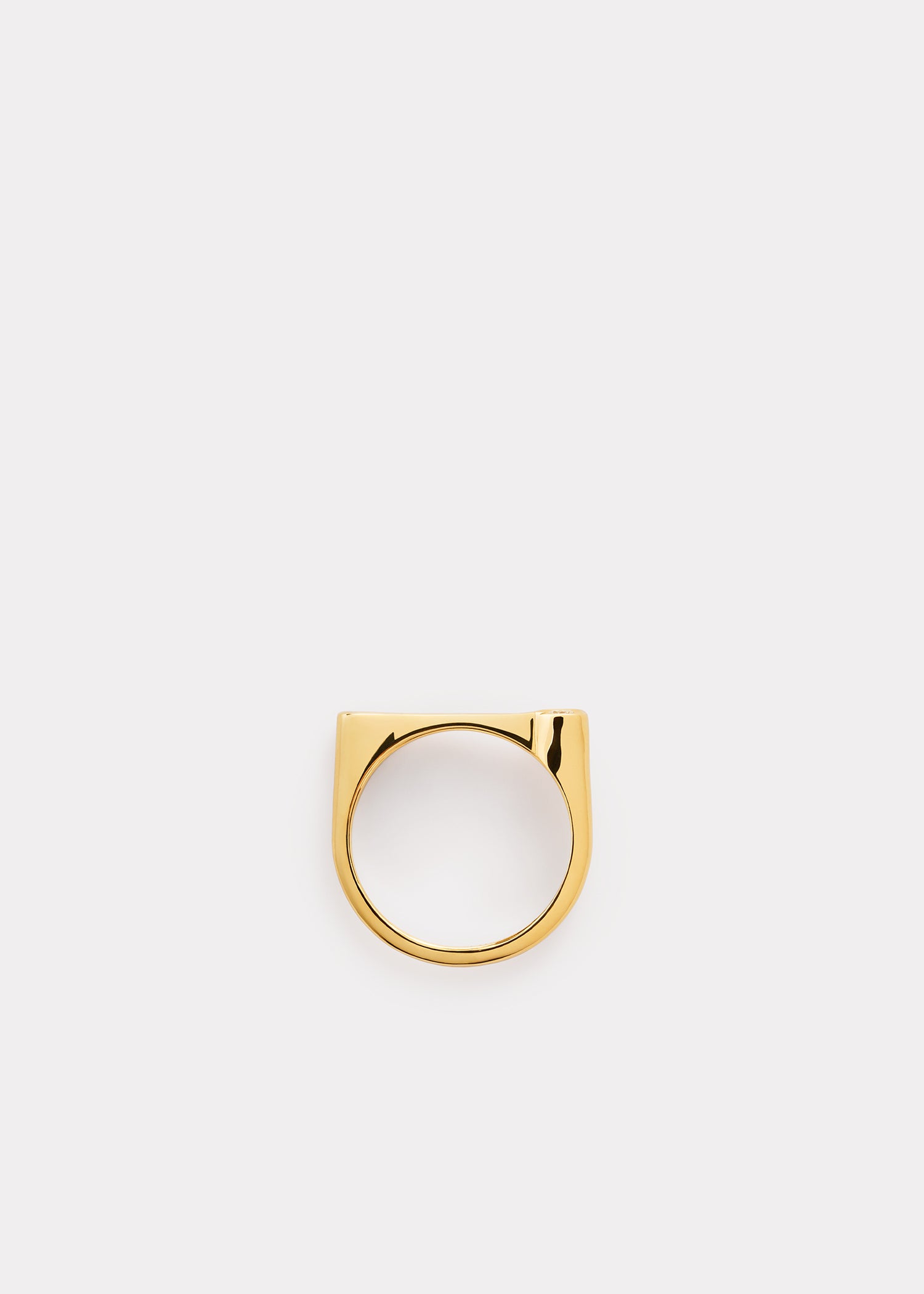Signet diamond midi ring 18kt gold