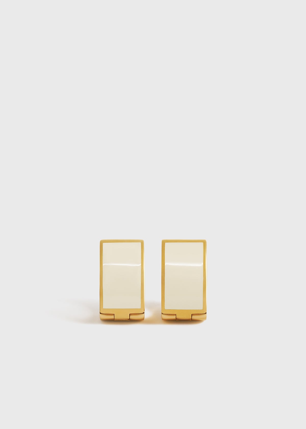 Signature hoops ecru gold