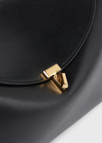 T-lock leather top handle black