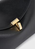T-lock leather clutch black