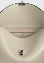 T-lock leather clutch fawn