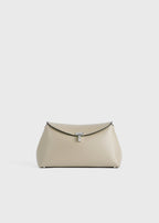 T-lock leather clutch fawn