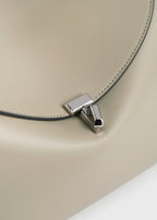 T-lock leather top handle fawn