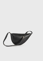 Leather scooped sling black