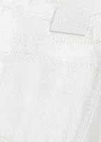 Classic cut denim off-white