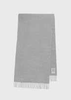 Classic wool scarf light grey mélange