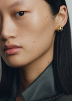Pebble studs gold