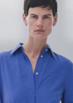 Parachute shirtdress cobalt petite