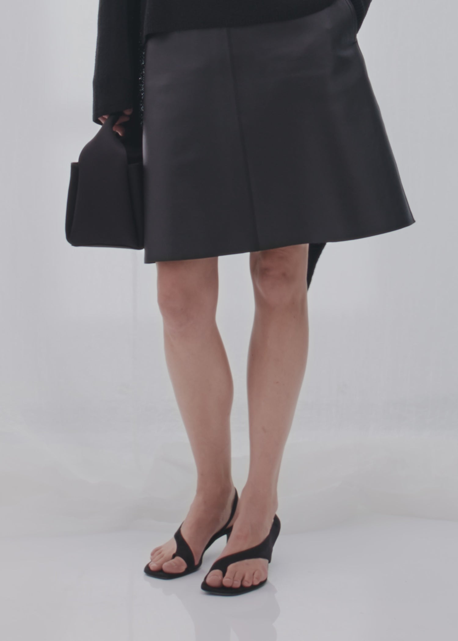 Leather skirt black