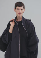 Compact knit capri trousers black