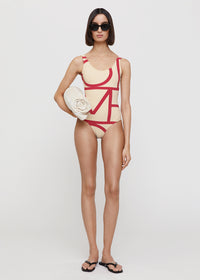 Monogram swimsuit cava