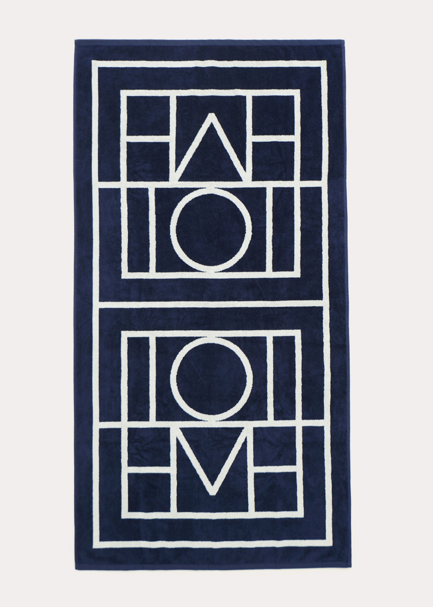 Monogram cotton jacquard towel