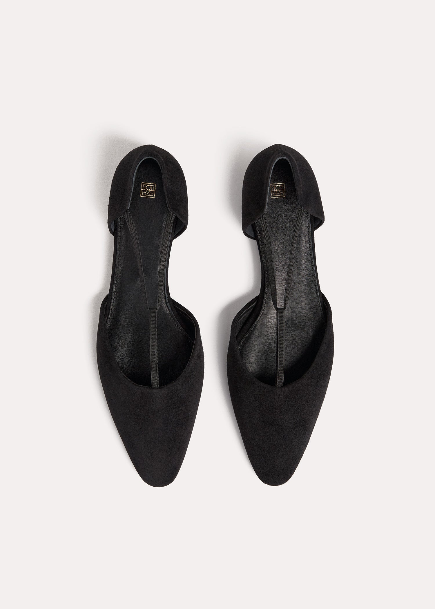 The Suede T-Strap Flat black