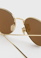 Round sunglasses gold