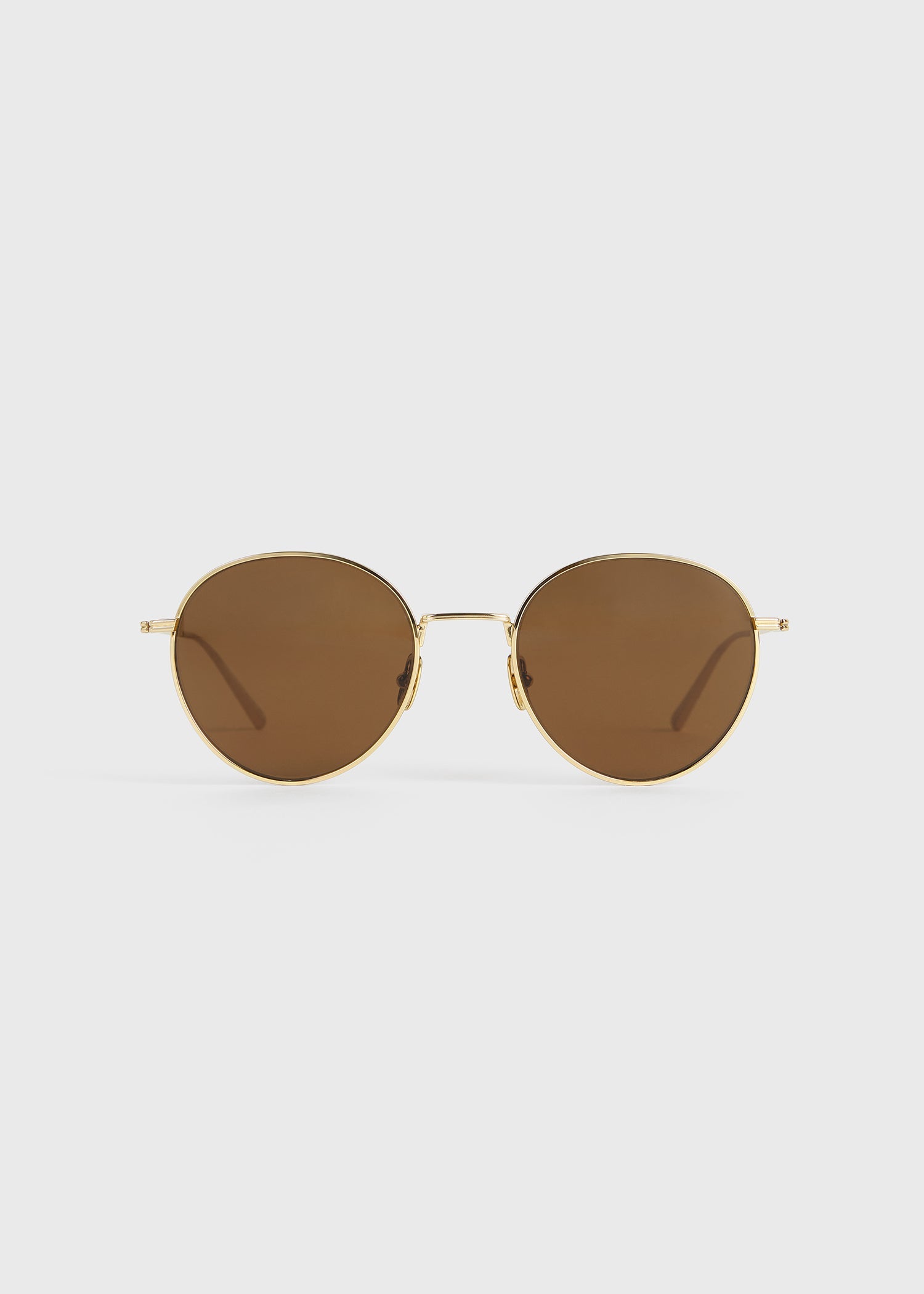 Round sunglasses gold