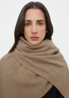 Classic wool scarf beige mélange